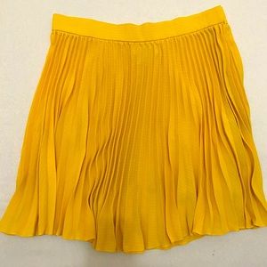 Vintage Emanuel Ungaro yellow pleated skirt
